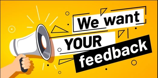 QWe want your feedback banner