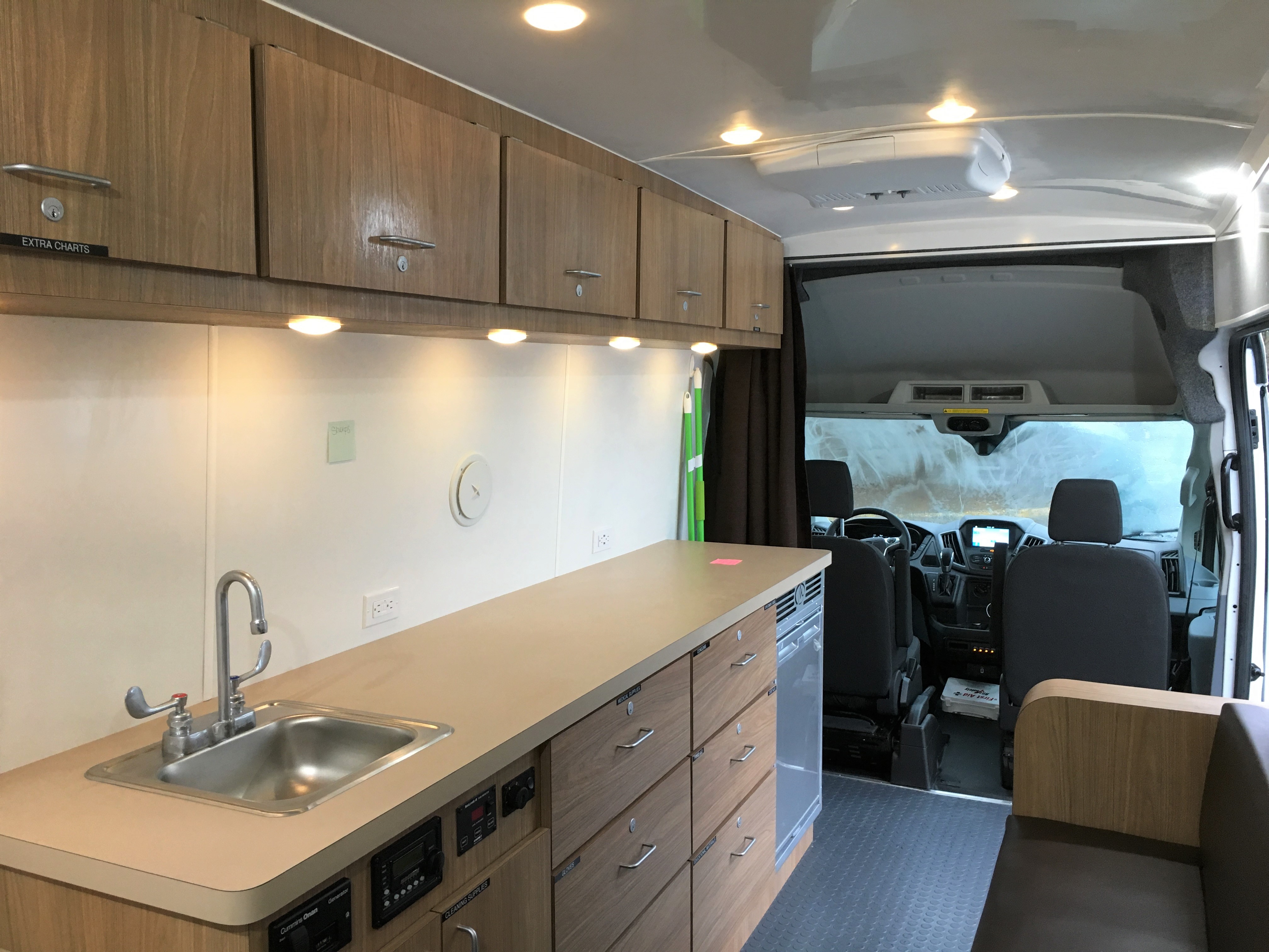 Inside the health van