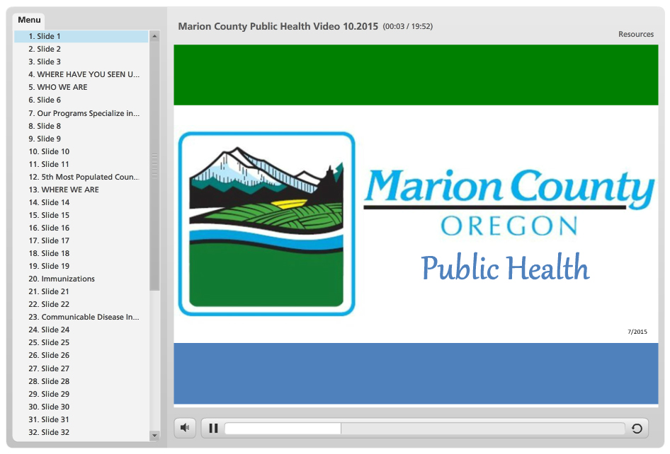 Public Health Video Screenshot