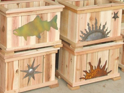 handmade wooden planter boxes