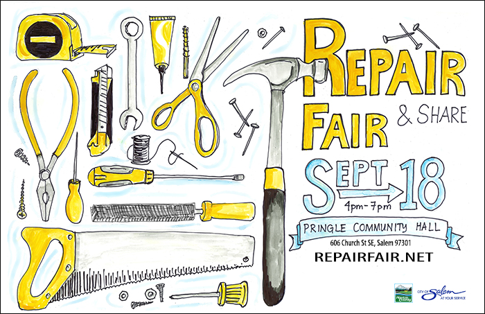 Repair Fair & Share Poster, Sept 18, 2019