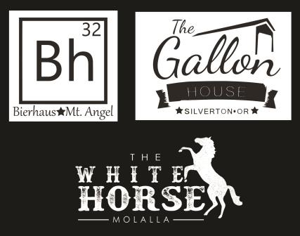 Bierhaus Mt. Angel, The Gallon House Silverton, The White Horse Molalla