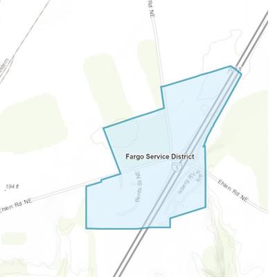Fargo Service District map