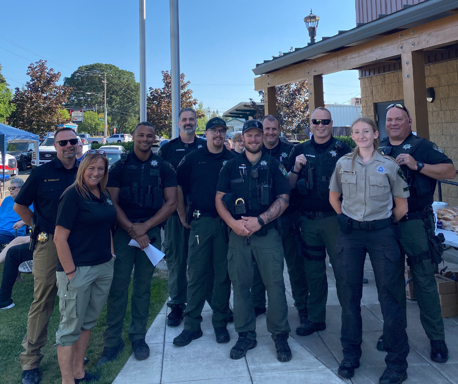 a group of mcso employees at national night out