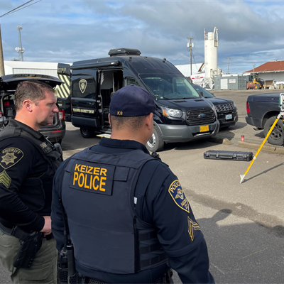 TST MCSO Deputy and Keizer Officer working on TST Training